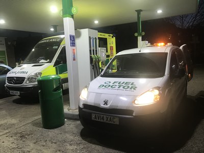 Reading fuel drain recovery ambulance