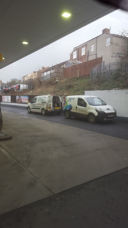 Work van puts wrong fuel Warrington forecourt.