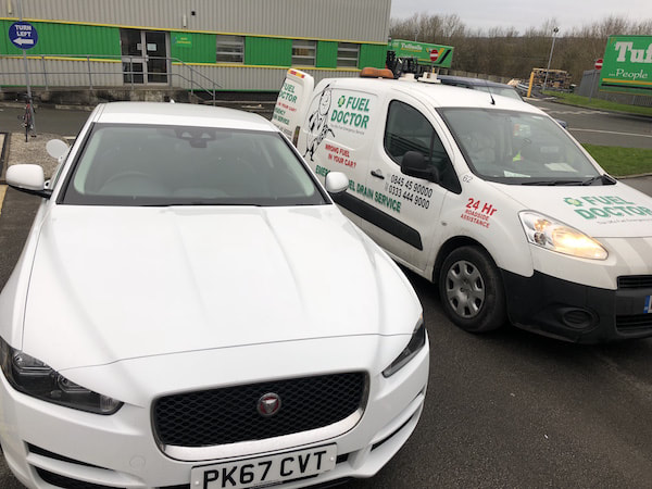 Jaguar wrong fuel in Darwen Blackburn