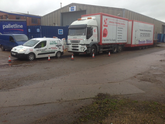 Huge HGV Truck puts wrong fuel in tank and Fuel Doctor drain the fuel and put right fuel in.