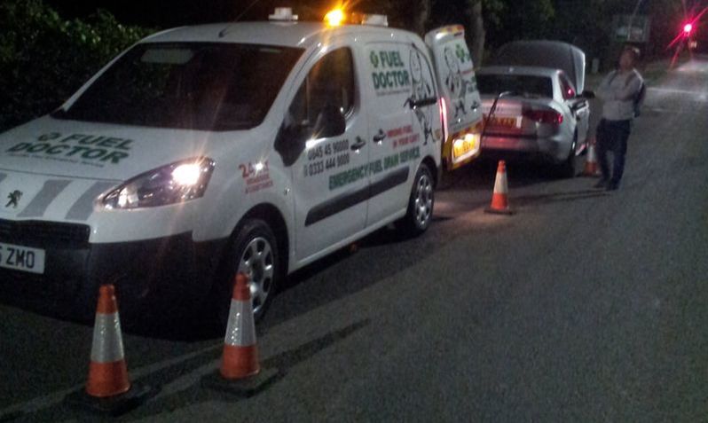 Fuel Doctor Coventry helping customer with wrong fuel recovery on Belsall Common Coventry