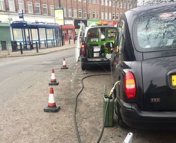 taxi puts wrong fuel in his cab Walsall West Midlands