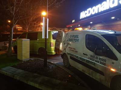 Transporter van wrong fuel recovery in Leeds