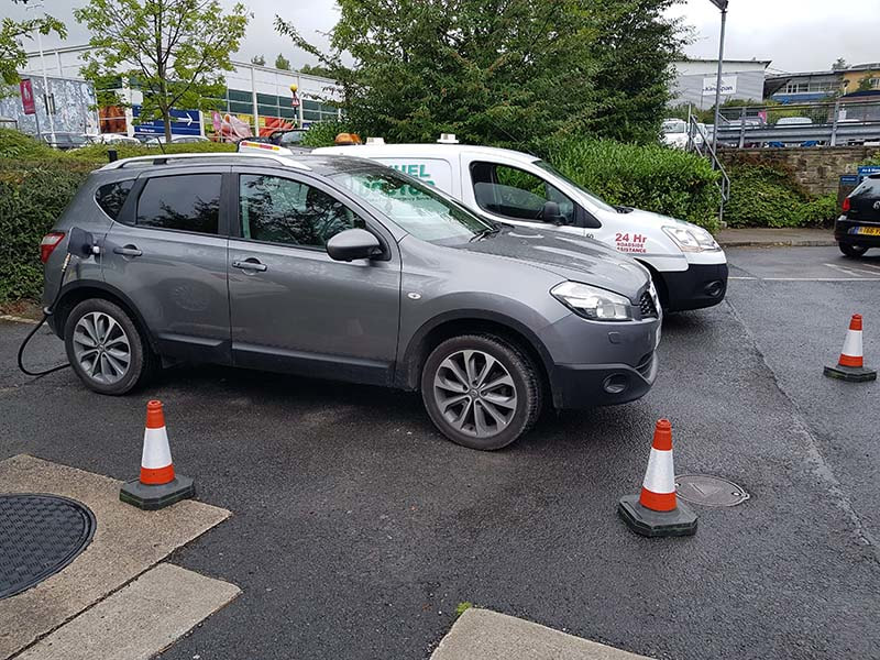 Nissan puts wrong fuel in their car in Tesco Stockport