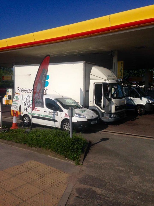 LGV Waggon puts the petrol in diesel tank in Tescos Warrington