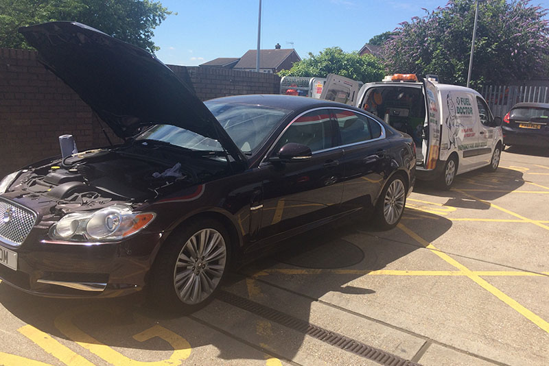 Jaguar puts wrong fuel in his car Slough Berkshire